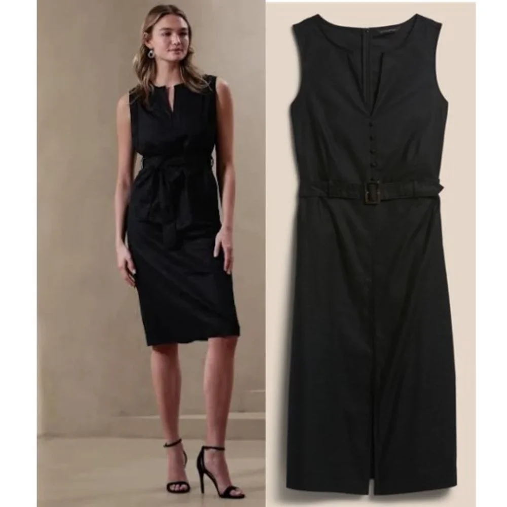Classic Shift Dress w/belt Banana Republic - Picture 1 of 13